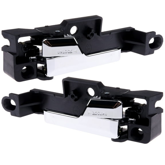 ECCPP Chrome inside door handle Inner Front Driver Passenger Side for 2006-2012 for Ford Fusion for Lincoln 2006-2011 for Mercury Milan (Pack of 2)