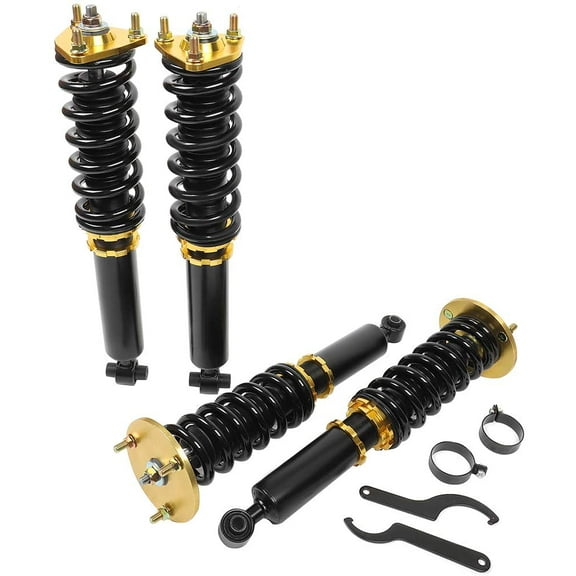 ECCPP Coilover Struts Spring Shocks Adjustable Height Coilovers Suspension Strut Coil Spring Shocks Struts Full Set ECCPP Fit for 07, 09-2011 for Lexus GS350 /07 for Lexus GS430 (for RWD NOLY) - Golde