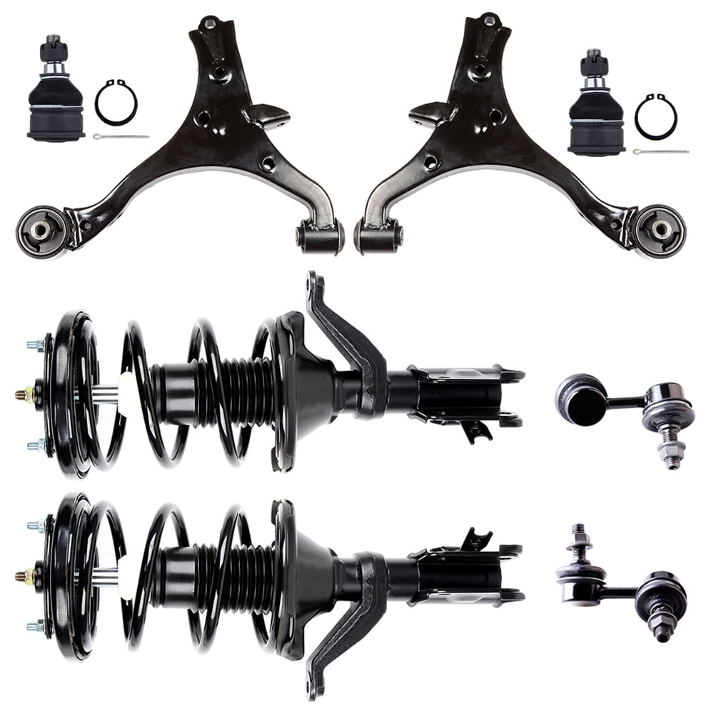 ECCPP Complete Struts Front and Rear Pair Strut Spring Assembly Shock Absorber for 2001-2003 for Acura EL 2001-2005 for Honda Civic Set of 8