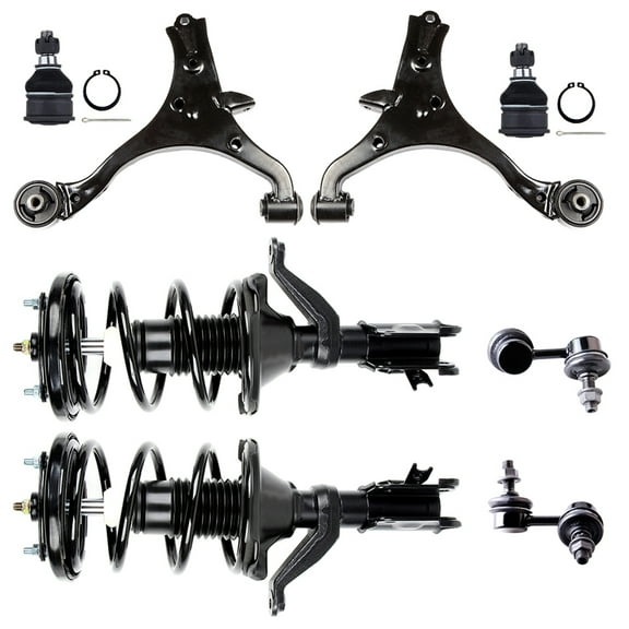 ECCPP Complete Struts Front and Rear Pair Strut Spring Assembly Shock Absorber for 2001-2003 for Acura EL 2001-2005 for Honda Civic Set of 8