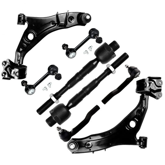 ECCPP Control Arm Kit 07 08 09 10 11 12 13 14 For Ford Edge 07 08 09 10 11 12 13 14 For Lincoln MKX - Inner Tie Rod Ends Lower Control Arms Front Sway Bar End Links Outer Tie Rod Ends