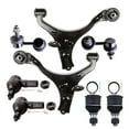 thumbnail image 1 of ECCPP Control Arm Kit 2001 2002 2003 2004 2005 For EL 2001 2002 2003 2004 2005 For Honda Civic - Lower Ball Joints Lower Control Arms Outer Tie Rod Ends Front Sway Bar End Links, 1 of 5