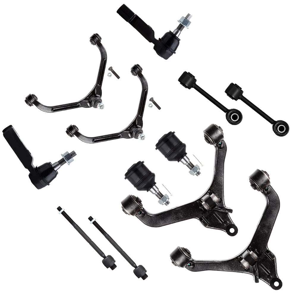 ECCPP Control Arm Kit For 2002 2003 2004 for Jeep Liberty - Inner Tie Rod Ends Lower Ball Joints Lower Control Arms Outer Tie Rod Ends- Passenger Front Sway Bar Links Upper Control Arms
