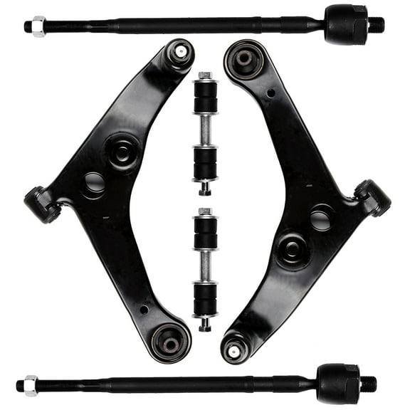 ECCPP Control Arm Kit 2003 2004 2005 2006 for Mitsubishi Lancer - Lower Control Arms Inner Tie Rod Ends Rear Sway Bar End Links