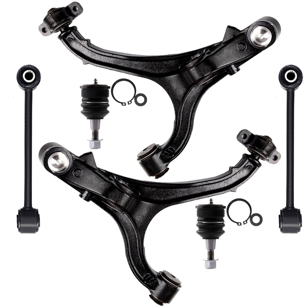 ECCPP Control Arm Kit 2006 2007 2008 2009 2010 for Jeep Commander 2005 2006 2007 2008 2009 2010 for Jeep Grand for Cherokee - Lower Control Arms Front Sway Bar End Links Upper Ball Joints