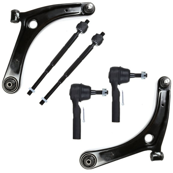 ECCPP Control Arm Kit 2007 2008 2009 2010 2011 2012 2013 2014 for Dodge Caliber for Jeep Compass for Jeep Patriot - Inner Tie Rod Ends Lower Control Arms ASSEMBLY Outer Tie Rod Ends