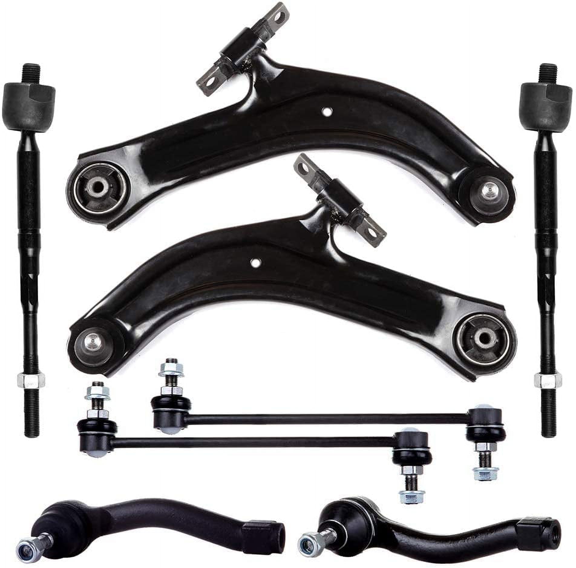 ECCPP 8Pcs Control Arm Kit 2007-2012 for Nissan Sentra - Lower Control Arms Front Sway Bar End Links Inner Tie Rod Ends Outer Tie Rod Ends