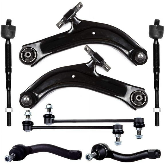 ECCPP 8Pcs Control Arm Kit 2007-2012 for Nissan Sentra - Lower Control Arms Front Sway Bar End Links Inner Tie Rod Ends Outer Tie Rod Ends