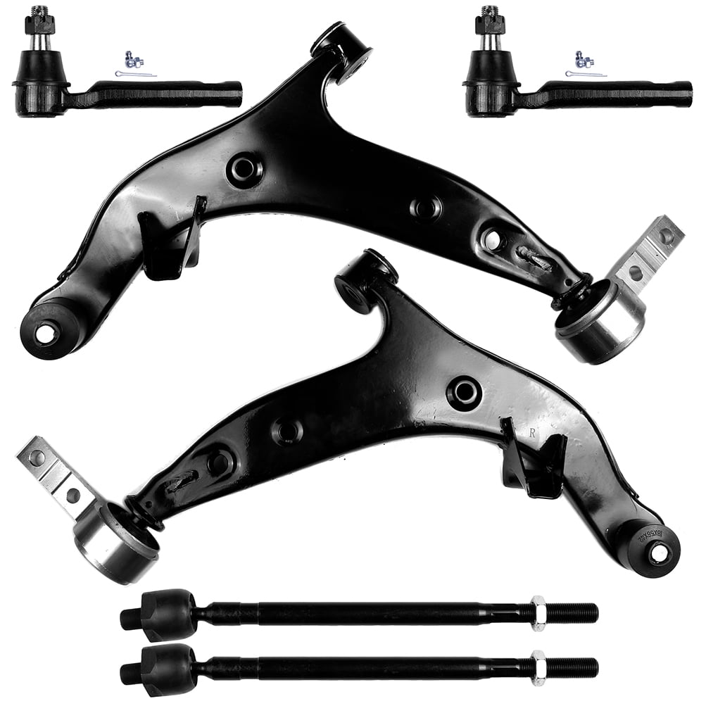 ECCPP Control Arm Kit For 2004 2005 2006 2007 2008 2009 for Nissan Quest - Inner Tie Rod Ends Lower Control Arms ASSEMBLY Lower Control Arms Assembly Outer Tie Rod Ends