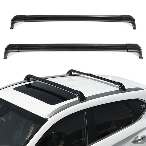 ECCPP Cross Bars Roof Rack fit for Land Rover LR3 2005-2009,for Land Rover LR4 2010-2016 Cargo Racks Rooftop Luggage Canoe Kayak Carrier Rack - 2 Pieces Only Fit Models With Existing Roof Rails