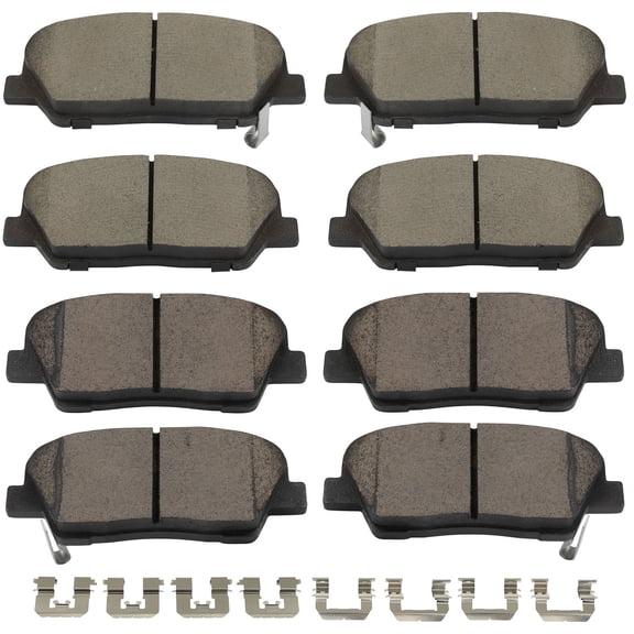 ECCPP D1413-8527, D1284-8524 8pcs Front & Rear Ceramic Dics Brake Pads Set Fit for 2010-2016 for Hyundai for Genesis Coupe