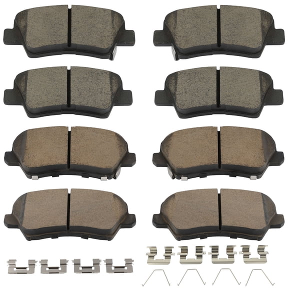 ECCPP D1813-8428, D1971-9197 8pcs Front & Rear Ceramic Dics Brake Pads Set Fit for BMW for 318i,318ti,325e,325i,325is,325iX,525i,528e,528i,533i,535i,535is,633CSi,635CSi,733i,735i,L6,M5,M6,Z3