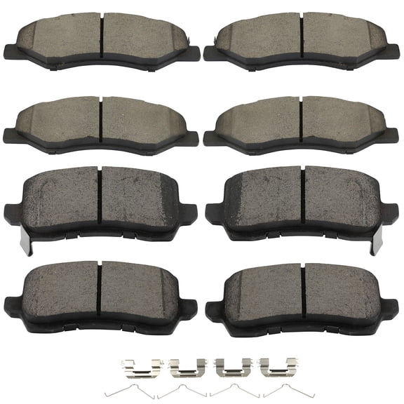ECCPP D2089-9324, D2372-8923 8pcs Front & Rear Ceramic Dics Brake Pads Set Fit for 2021-2023 for Honda for Odyssey