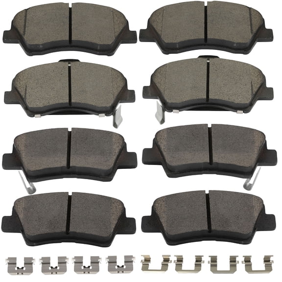 ECCPP D2190-8806, D1812-8428 8pcs Front & Rear Ceramic Dics Brake Pads Set Fit for 2018-2022 for Hyundai for Accent,2018-2022 for Kia for Rio