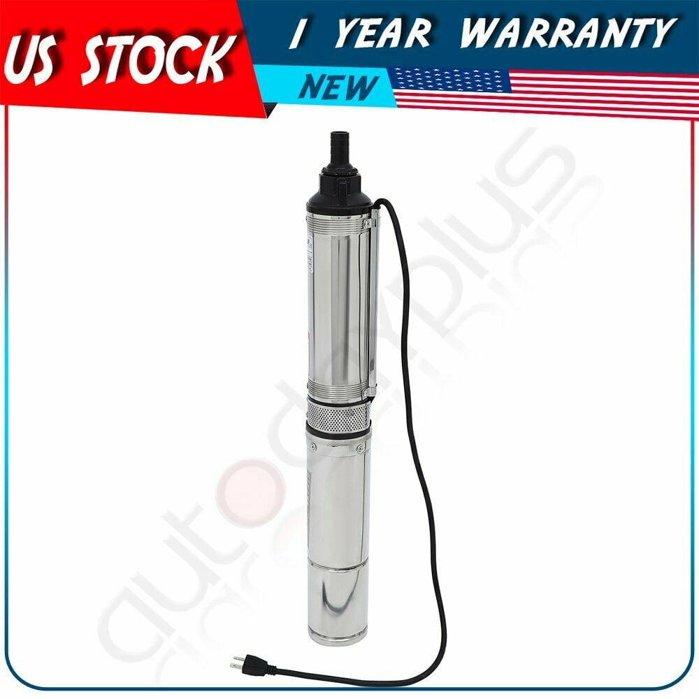 ECCPP Deep Well Submersible Pump, 4" , 1/2 HP, 110V 60Hz, 25 GPM, 164 ft MAX Long Life
