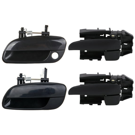 ECCPP Door Handles Exterior Interior Driver Left Side for 2001-2006 for Hyundai Elantra(4pcs)