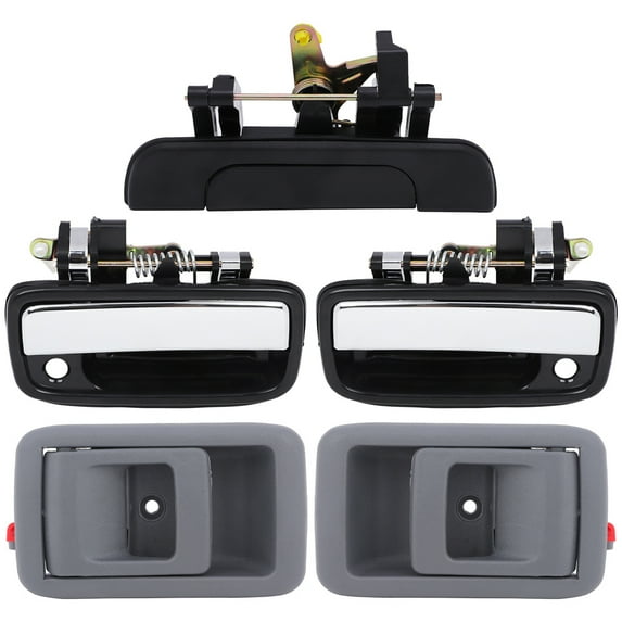 ECCPP Door Handles Exterior Interior+Tailgate Driver Passenger Side for 1995-2004 for Toyota Tacoma(5pcs)