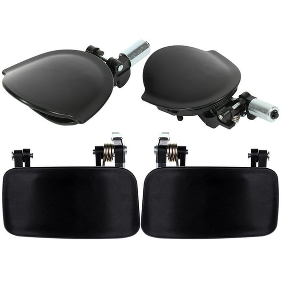 ECCPP Door Handles Exterior Outside Outer Front Rear Driver Passenger Side For 1999-2002 for Mercury Villager Quest Smooth Black(4pcs)