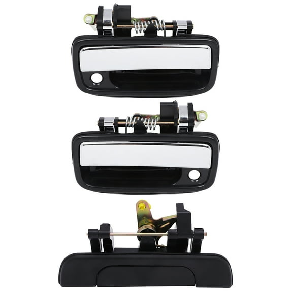 ECCPP Door Handles Exterior+Tailgate Front Driver Passenger Side for 1995-2004 for Toyota Tacoma(3pcs)