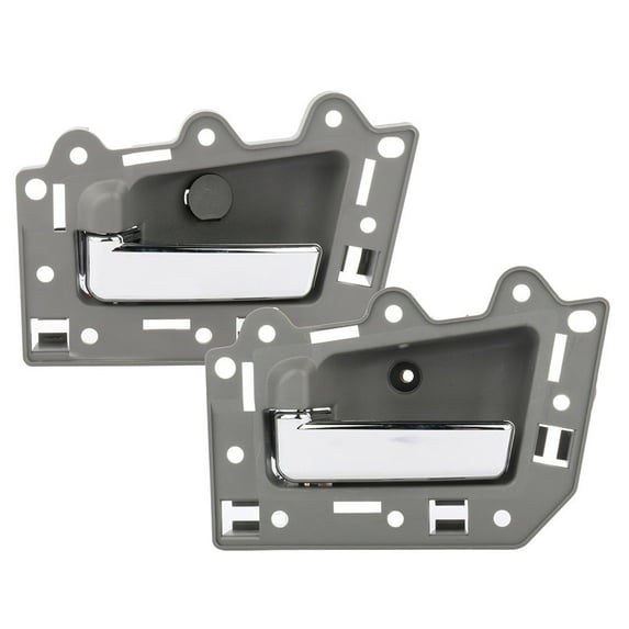 ECCPP Door Handles Interior Inner Inside Front Rear Driver Left Side for 2005-2010 for Jeep Grand Cherokee Gray Housing w/ Chrome Lever