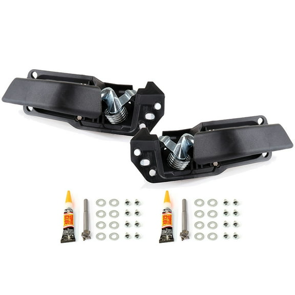 ECCPP Door Handles Interior Inside Inner Driver Passenger Side for 2007-2013 for Chevy Silverado for GMC Sierra Black(2pcs)