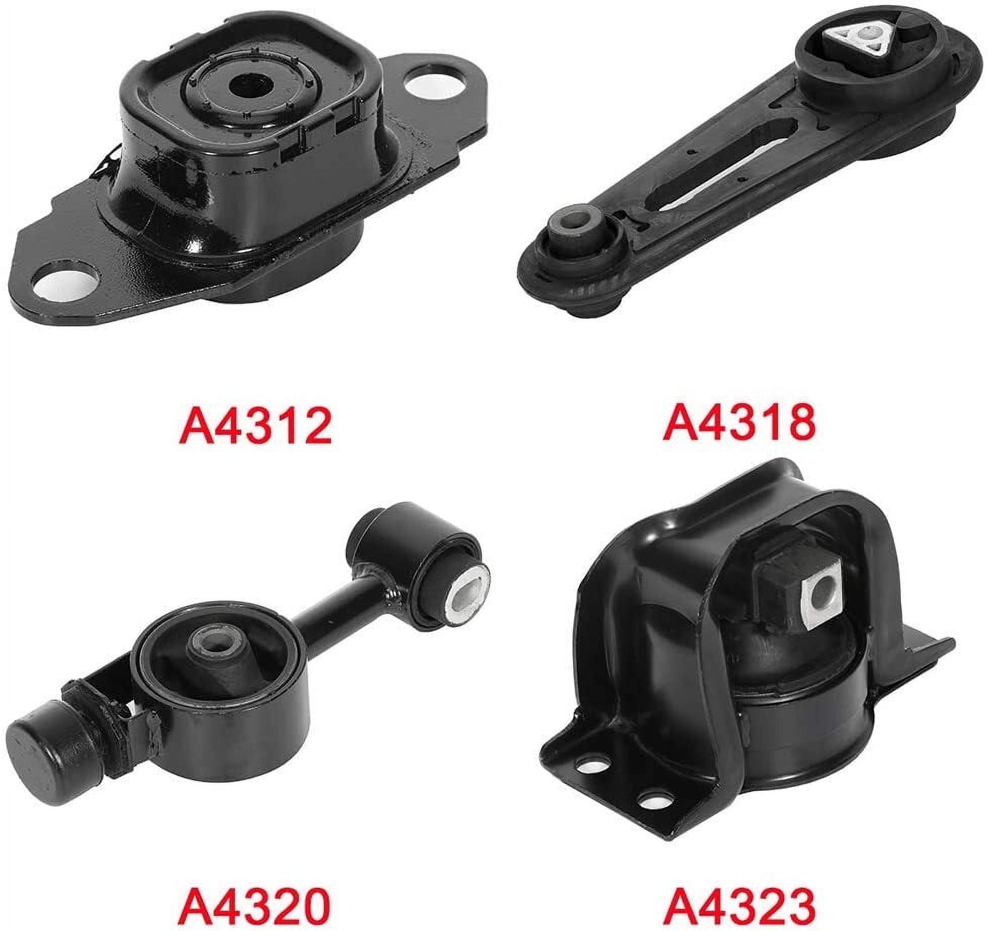ECCPP Engine Motor and Trans Mounts A4318 A4312 A4320 A4323 Set of 4 Fit for Nissan Versa 2007-2012 Cube 2009-2014 1.8L