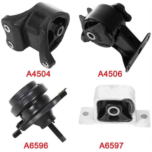 ECCPP Engine Motor and Trans Mounts A6597 A6596 A4504 A4506 Set of 4 Fit for Honda CR-V 2002 2003 2004 2005 2006 2.4L