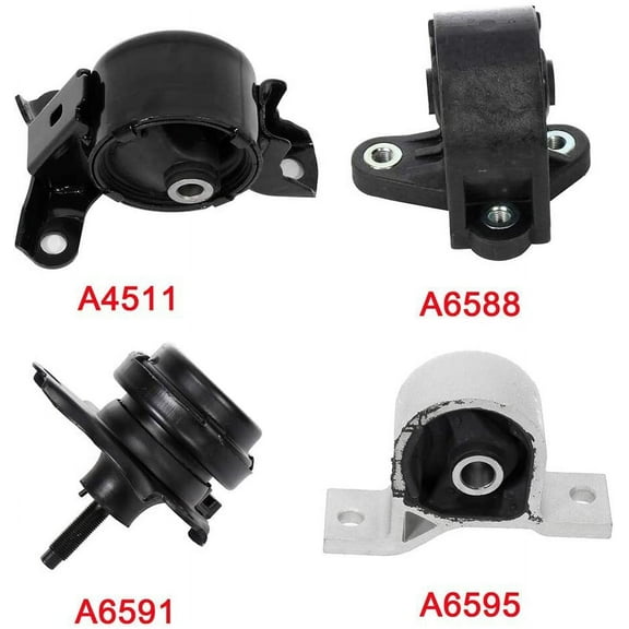ECCPP Engine Motor and Trans Mounts Kit Compatible for 2001-2005 for Honda Civic for Acura EL 1.7L
