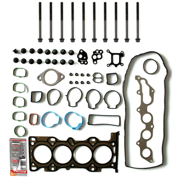 ECCPP Engine Replacement Head Gasket Bolts Sets Compatible with 2004 2005 for Mazda 3 2.3L S Sedan 2008 2009 2010 for Ford Focus 2.0L HS26250PT-4, ES72207