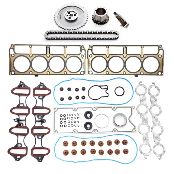 ECCPP Engine Replacement Timing Part Timing Chain Kit Full Gasket Sets Compatible with 2007 for Chevrolet Trailblazer 4-Door 5.3L LS Sport Utility