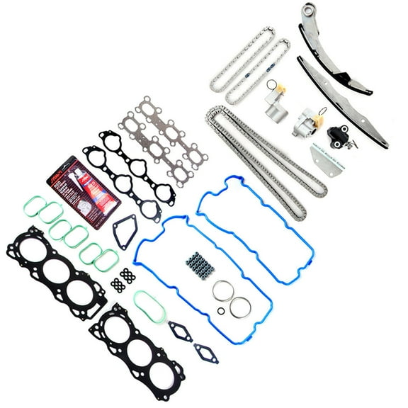 ECCPP Engine Timing Chain Kit Head Gasket Set for 05-12 Altima Sentra 2.5L Head Gasket Set Fits select: 2005-2009 NISSAN XTERRA OFF ROAD/S/SE, 2005-2007 NISSAN PATHFINDER LE/SE/XE