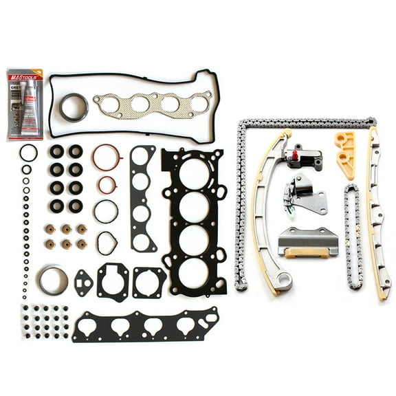 ECCPP Engine Timing Chain Kit Head Gasket Set for 06-11 for Honda for Accord CR-V Element 2.4L DOHC Eng. K24A8 Eng. K24Z1 Gasket Set Fits select: 2007 HONDA CR-V EX, 2006-2007 HONDA ACCORD EX
