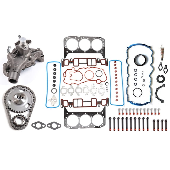 ECCPP Engine Timing Chain Kit Water Pump Head Gasket Bolts Sets Compatible with 1999 2000 2001 2002 2003 2004 2005 for GMC Safari 3-Door 4.3L SLT Extended Passenger Van