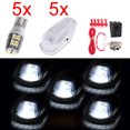 thumbnail image 1 of ECCPP For for Ford Super Duty (5) Clear Cab Marker Clearance Running light with Base Housing +T10 White LED Light+wiring pack, 1 of 5