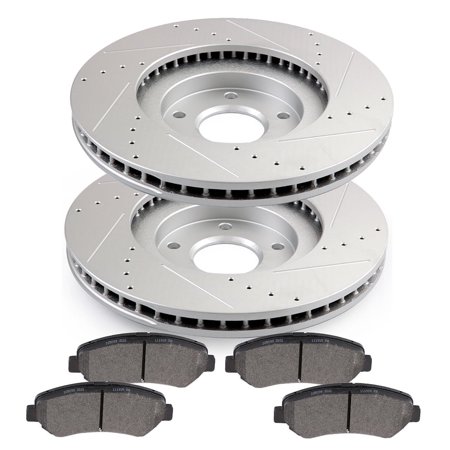 ECCPP Front Brake Discs Rotors + Ceramic Pads For Nissan Maxima 2009-2017 All Models