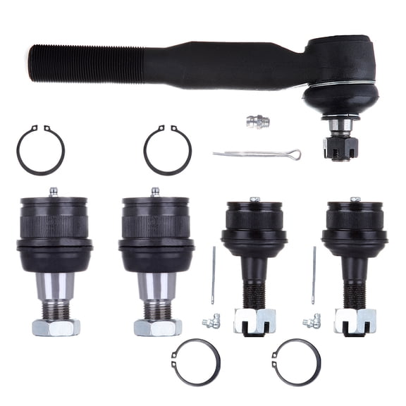 ECCPP Front Lower Ball Joint Front Outer Tie Rod End - At Pitman Arm Front Upper Ball Joint Fit 1999-2005 for Ford Excursion for F-250 Super Duty for F-350 Super Duty 5pcs K8607T ES3427T K80026