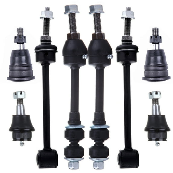 ECCPP Front Lower Ball Joint Front Sway Bar End Link Front Upper Ball Joint Rear Sway Bar End Link fit for 2006-2007 For Dodge Ram 1500 8pcs K7400 K7411 K80628 K80901