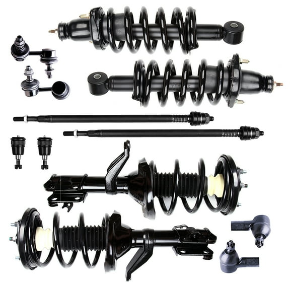 ECCPP Front/Rear Strut Spring Assembly, Stabilizer Bar Link Kit, Tie Rod End, Ball Joint Fit for 2002 2003 2004 2005 2006 for Honda CR-V Set of 12