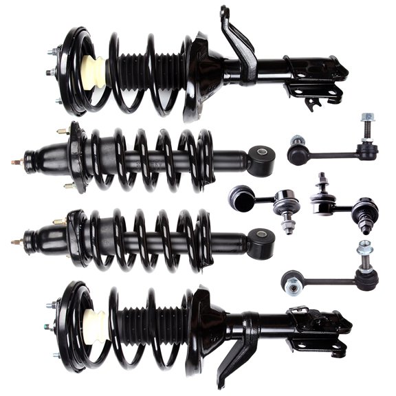 ECCPP Front and Rear pair Strut Spring Assembly Stabilizer Bar Link Fits 2002-2006 for Honda CR-V replace for 171380L 171380R 172143 172144 K80369 K80370