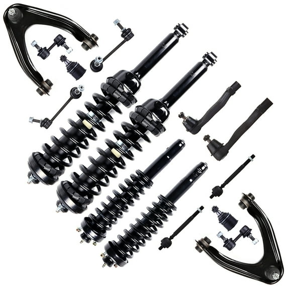 ECCPP Front and Rear pair Strut Spring Assembly Tie Rod End Control Arm and Ball Joint Assembly Stabilizer Bar Link Ball Joint Fits 1997-2001 for Honda CR-V replace for 171325 171583L 171583R