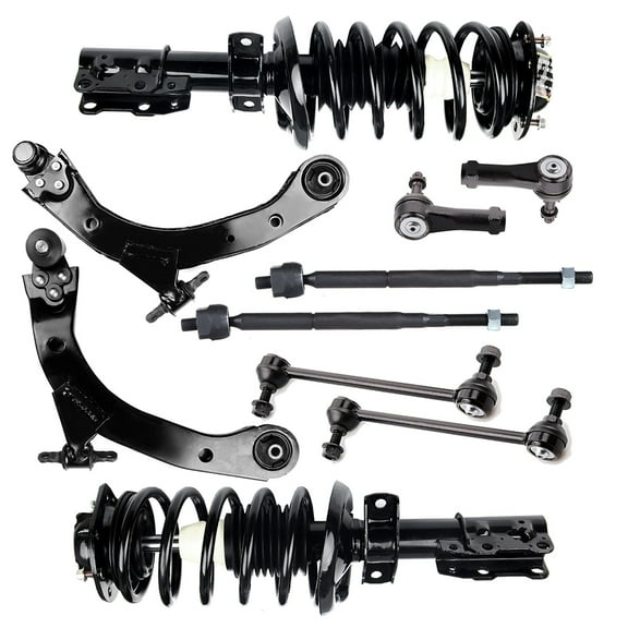 ECCPP Front Strut Spring Assembly, Control Arm and Ball Joint Assembly, Stabilizer Bar Link Kit, Tie Rod End Fit for 2009 2010 for Chevrolet HHR, 2007 2008 for Pontiac G5 Set of 10