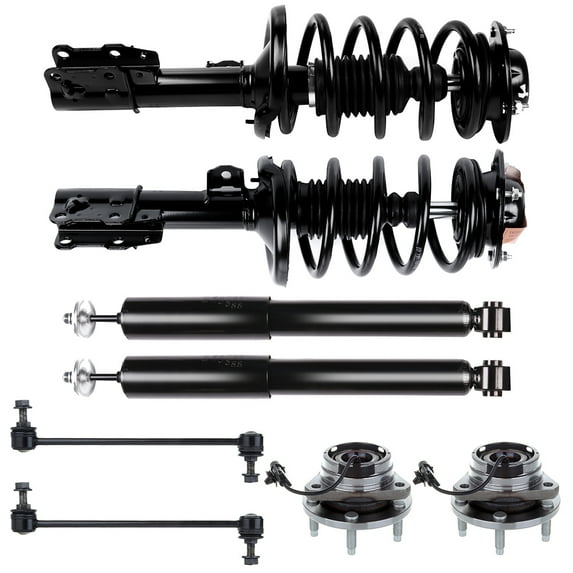 ECCPP Front Strut Spring Assembly, Rear Shock Absorber, Stabilizer Bar Link Kit, Wheel Hug Fit for 2004 2005 2006 2007 2008 2009 2010 2011 2012 for Chevrolet for Malibu Set of 8