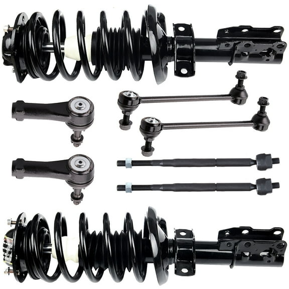 ECCPP Front Strut Spring Assembly, Stabilizer Bar Link, Tie Rod End Fit for 2005-2010 for Chevrolet Cobalt, 2009-2010 for Chevrolet HHR, 2007-2008 for Pontiac G5 Set of 8
