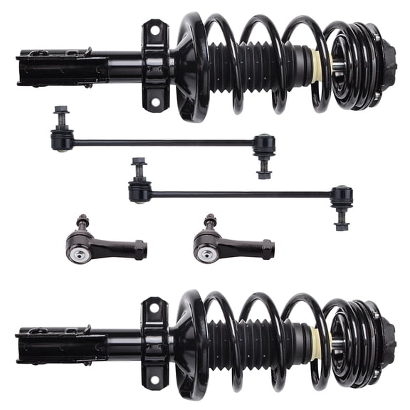ECCPP Front Strut Spring Assembly, Stabilizer Bar Link kit, Tie Rod End Fit for 2005 2006 2007 for Saturn Ion Set of 6