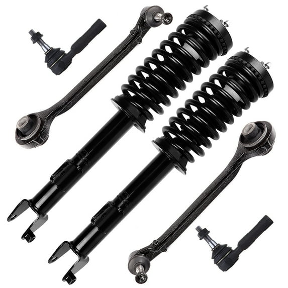 ECCPP Front Strut Spring Assembly, Tie Rod End, Control Arm Fit for 2005-2010 for Chrysler 300, 2006-2010 for Dodge Charger, 2005-2008 for Dodge Magnum Set of 6