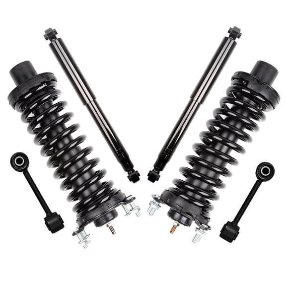 ECCPP Front Strut Spring Assembly,rear shock absorber,Stabilizer Bar Link Fit for 2002-2007 for Jeep Liberty Set of 6