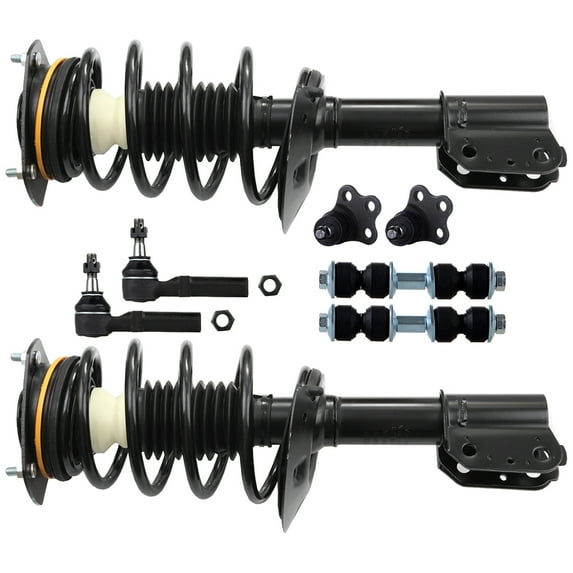 ECCPP Front Strut Spring, Stabilizer Bar Link Kit, Ball Joint, Tie Rod End Fit for 2000 2001 2002 2003 2004 2005 2006 2007 for Chevrolet Monte Carlo, 2000 2001 2002 for Oldsmobile Intrigue Set of 8