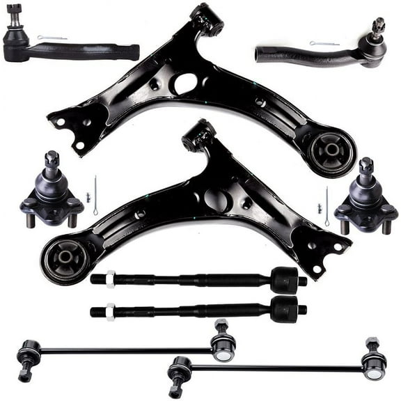 ECCPP Front Sway Bar End Link Inner Tie Rod End Lower Ball Joint Lower Control Arm Outer Tie Rod End 2003-2008 for Toyota Corolla 10pcs EV470 K90309 K640361 K640360 ES80432 ES80431 K80230