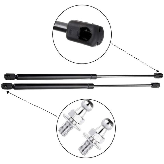 ECCPP Front left and right Hood Lift Support Fit for 2008-2010 for Dodge Ram 5500 2002-2010 for Dodge Ram 2500 Replaces 4364 PM2028 2pcs