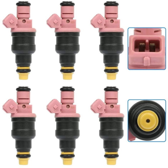 ECCPP Fuel Injectors 6 pcs 1 Hole Fuel Injector Kit 280150998 fit for 97-98 for Dodge B1500 97 for Dodge B2500 97-99 for Dodge Dakota 98-99 for Dodge for Durango 97-01 for Dodge for Ram 1500